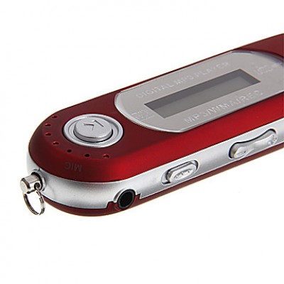 4GB Portable MP3 Player with FM Function/USB 2.0 (Red)