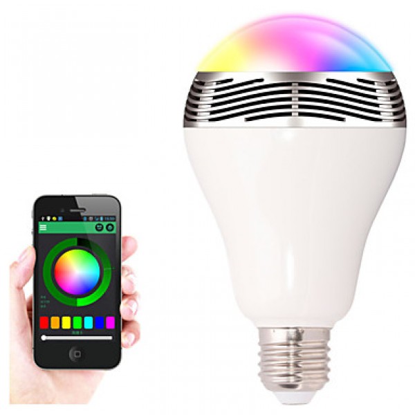 APP RGBLED Wireless Bluetooth Speaker Bulb Audio Speaker Music Playing & Lighting With APP E27