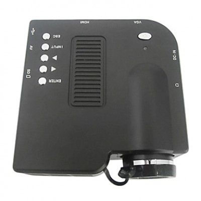 Mini LED Projector 400Lumens 320x240 with VGA USB SD HDMI  